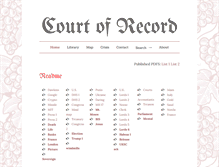 Tablet Screenshot of courtofrecord.org.uk